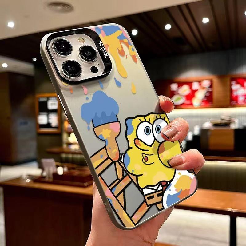 Cartoon Graffiti Spongebob Cute Shockproof Hard Phone Case For Apple Iphone