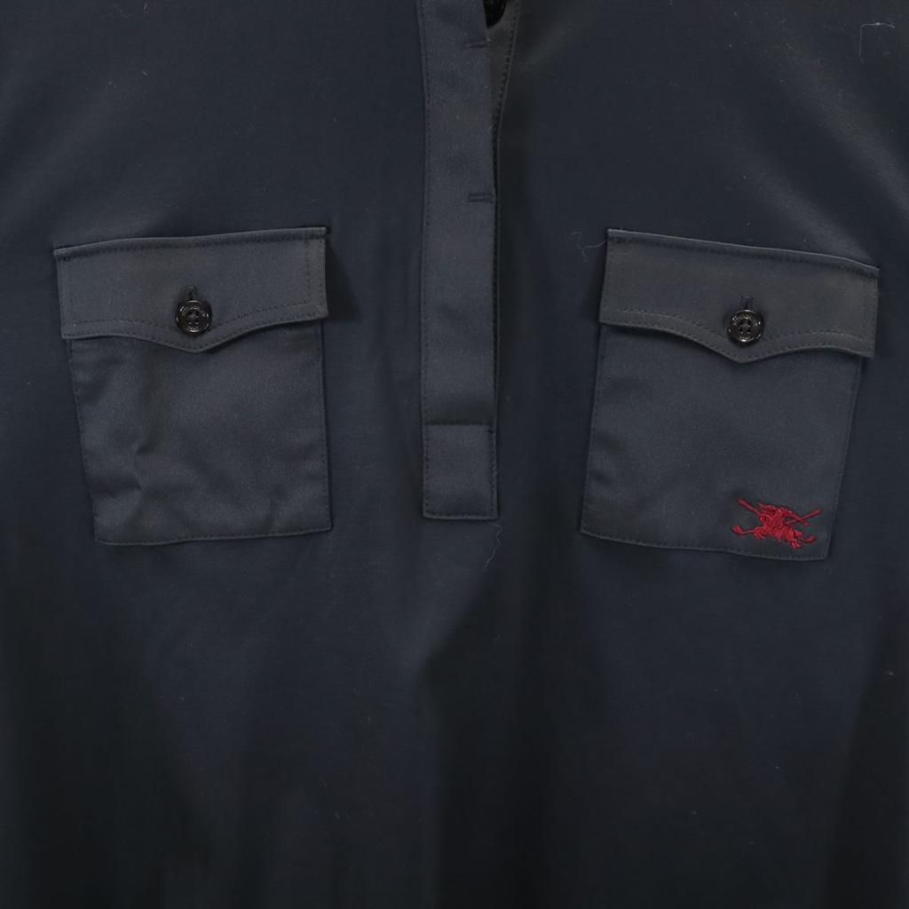 Unused BURBERRY Sanyo Shokai Made In Japan Golf Long Sleeve Half Button Shirt Women Used