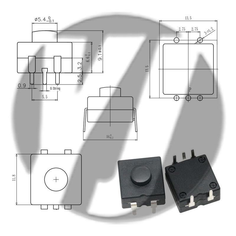 12x12 LED Flashlight Desk Lamp with Self-Locking Power Switch
