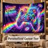 Neon Abstract (73) Theme Wall Tapestry Customized With Name Text Personalized Hanging Tapestry For Bedroom Living Room Decor