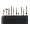 10pcs Set Dental Diamond Burs FG 1.6mm High Speed Handpiece Emery Bits