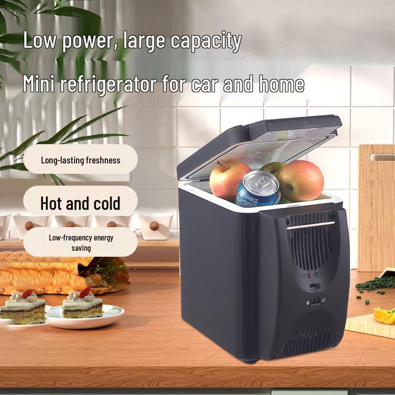 6L Car Refrigerator & Warmer - Compact Mini Fridge for Dorms