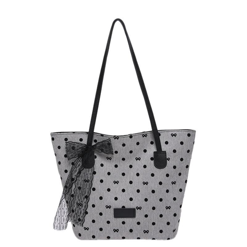 Beautiful Polka Dot Portable Tote Bag, Popular In Summer, Versatile and Large-capacity Shoulder Underarm Bag, Niche and High-end Sense
