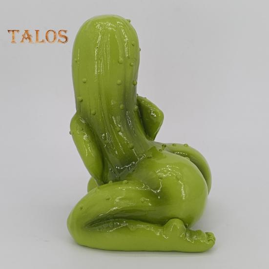 Sexy Pickle Ornament Handmade Resin Saucy Pickle Figurine Tabletop Cheeky Pickle Figure Prank Gift for Pickle Lovers