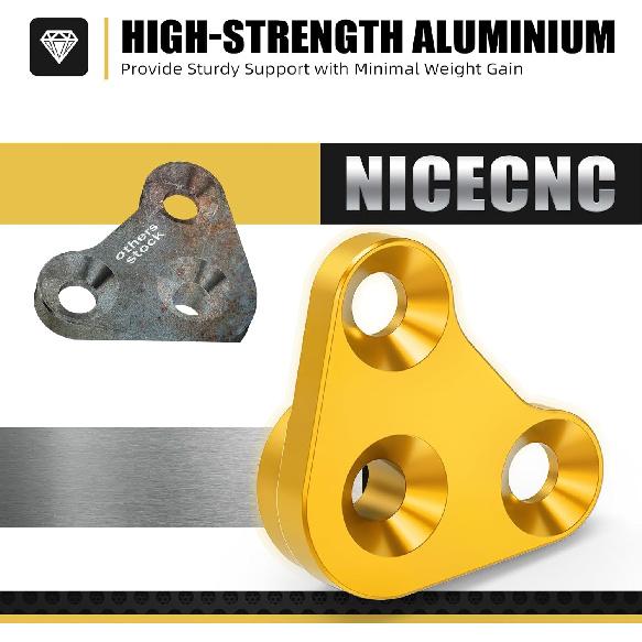 NICECNC Gold Pipe Support Bracket Exhaust Mounting Bracket with Bolt Compatible with Suzuki DRZ400S DRZ400SM 2000-2024 Motorcycle Exhaust Bracket See