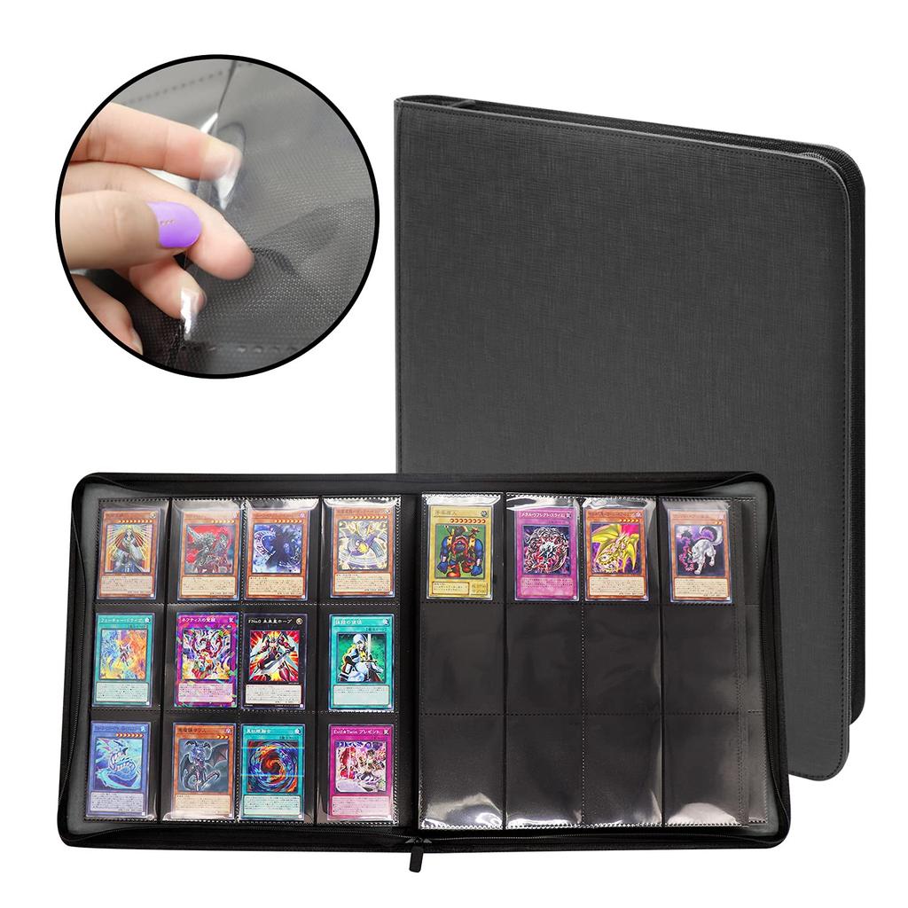 Coverage Card File Large Premium PU 12 Holds 480 Cards Completely compatible with Duel Magic the Battle Weiss Dragon Ball Heroes and other card Easy