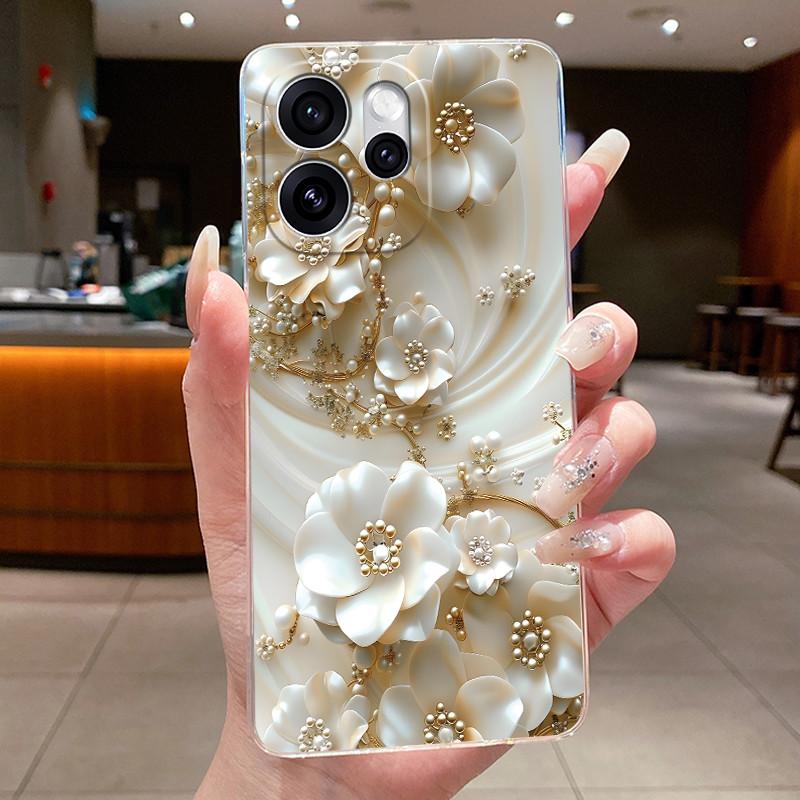 For OPPO Reno 15F 5G Case CPH2801 Clear Fashion Butterfly Flower Soft TPU Silicone Cover For OPPO Reno15 F Reno 15 FS Phone Case
