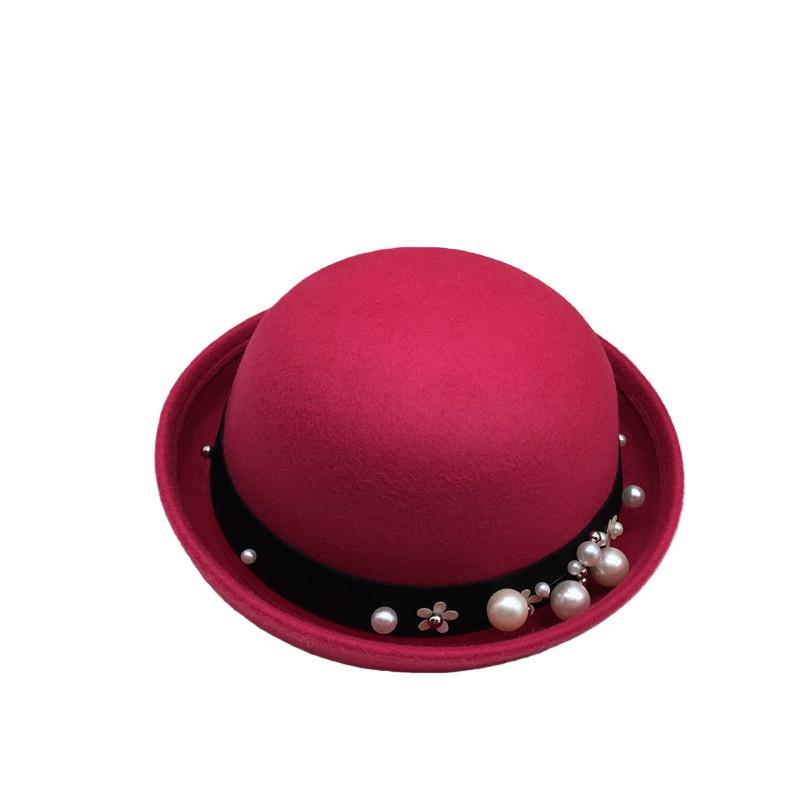 Cappello a cilindro con orecchie da gatto e perle per bambini: Carino Stile Britannico Autunno/Inverno per Ragazzi e Ragazze - Perfetto per Natale e Capodanno