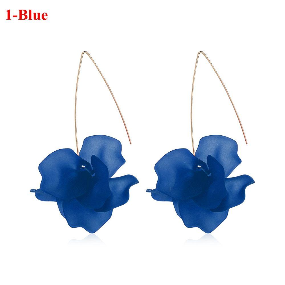 Multicolored Fashion Resin Flower Long Earrings 2019 New Designs Bohemia Handmade Petal Dangle Earrings For Women Gift