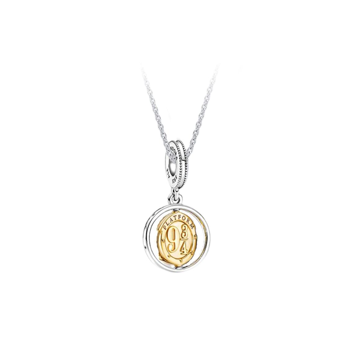 Pandora Harry Potter 925 Silver Necklace Women necklace ZT2140 Box,45,Silver