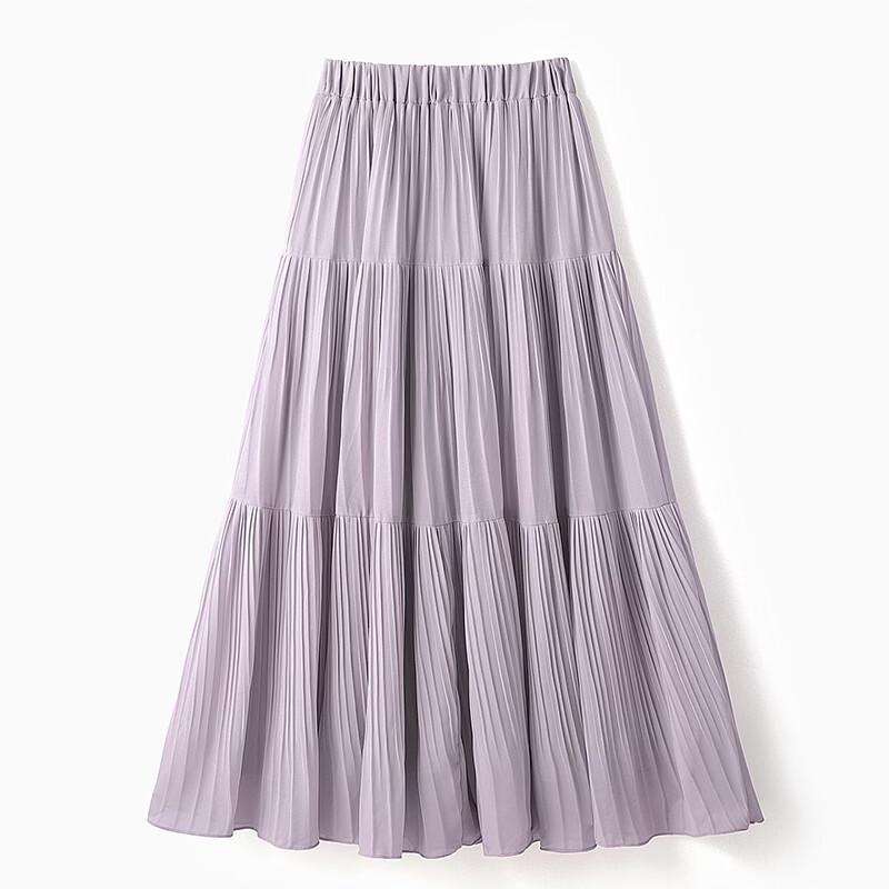 Elegant Pleated A-line Midi Skirt