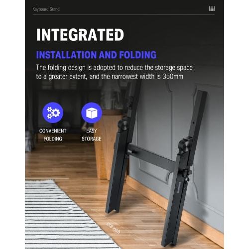 Donner DKS-100 Electronic Keyboard Piano Z-Shaped Stand, Foldable, Adjustable Height 55-85cm, Sturdy and Stable, Compatible with 54/61/73/76/88-Key Di