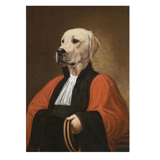 Abstract Vintage Dog Jazz Fashion Lady Canvas Painting Wall Art Pictures Posters and Prints for Living Bedroom Home Decoration No Frame