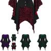 Women's Vintage Skull Head Medieval Gothic Witch Cosplay Costume Dress For Halloween Party