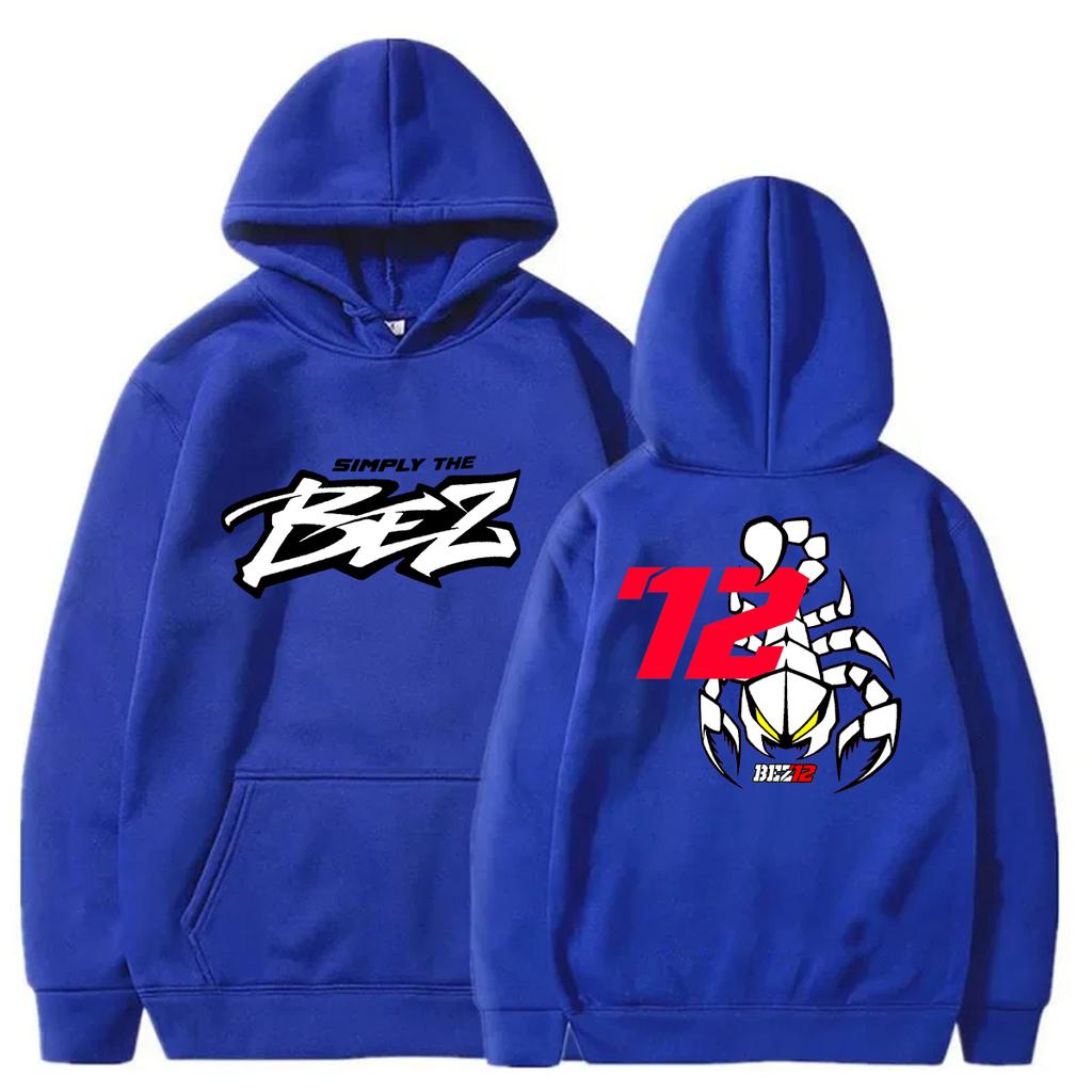 Marco Bezzecchi 2025 Neues Motorradrennen 72 Fahrer Fan 2D-bedruckter Hoodie Herren- und Damen-Herbst-Freizeitmantel