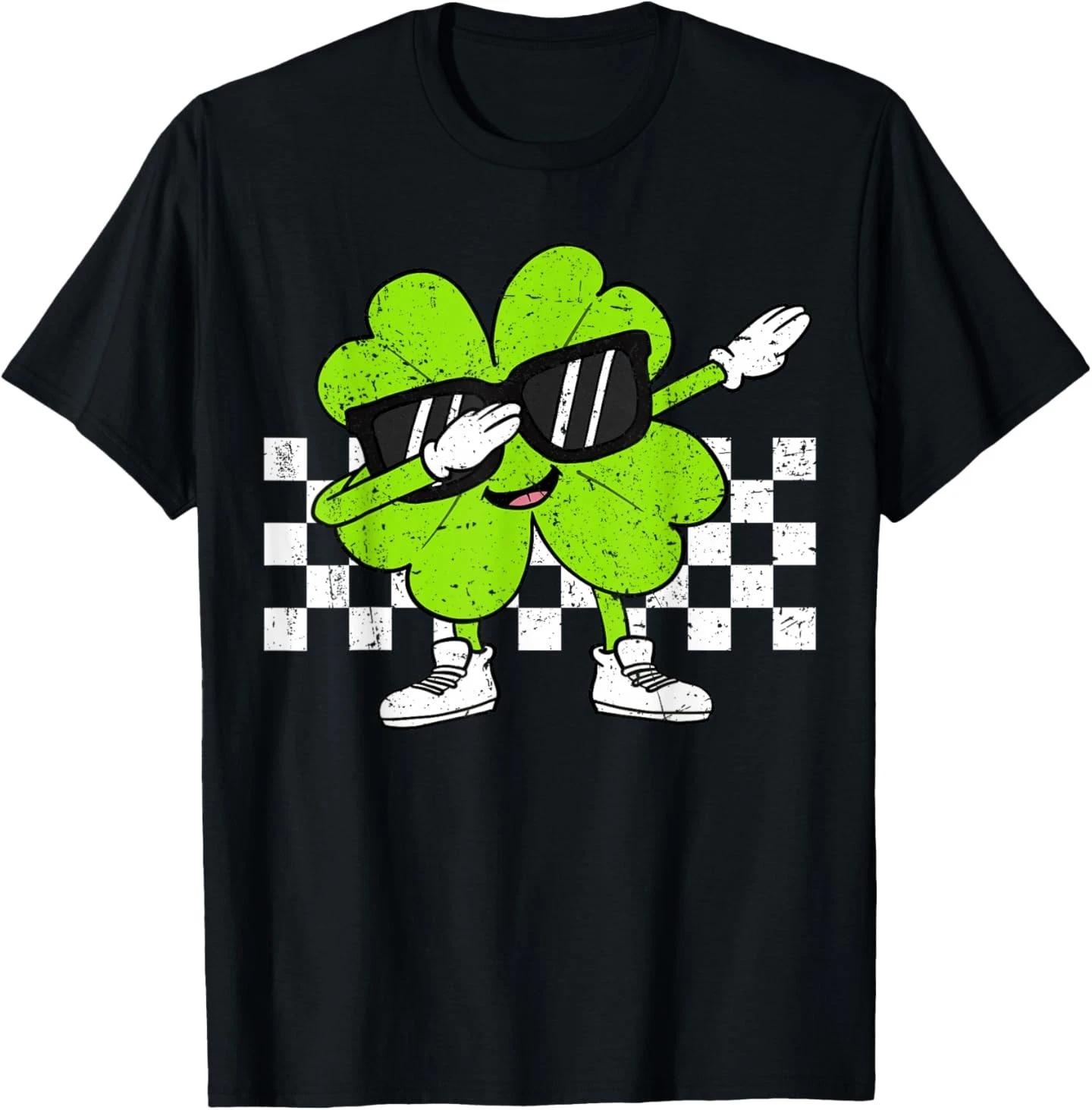 Boys St Patricks Day Toddler Lucky Dabbing Shamrock Clover T-Shirt S