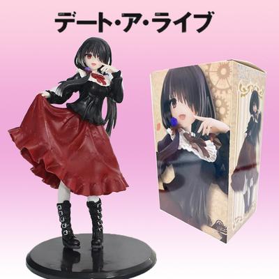 DATE A LIVE Tokisaki Kurumi Anime Figure Cute Girl Model Toy PVC Black Dress Dress Up Standing Model Car Interior Ornament