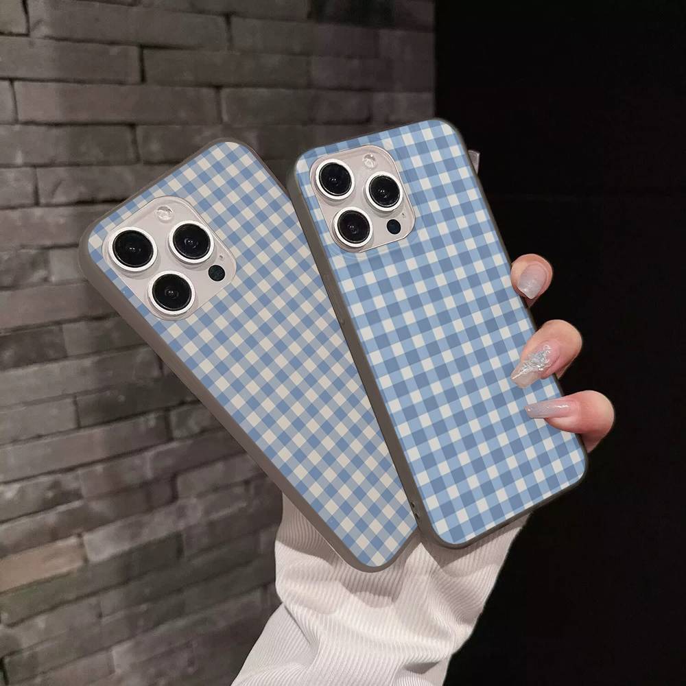 Simple Chic Lattice Pattern Corrugated Pattern For IPhone 17 16 15 14 13 12 11 16 Pro Max Plus Pro Non-slip Phone Cover