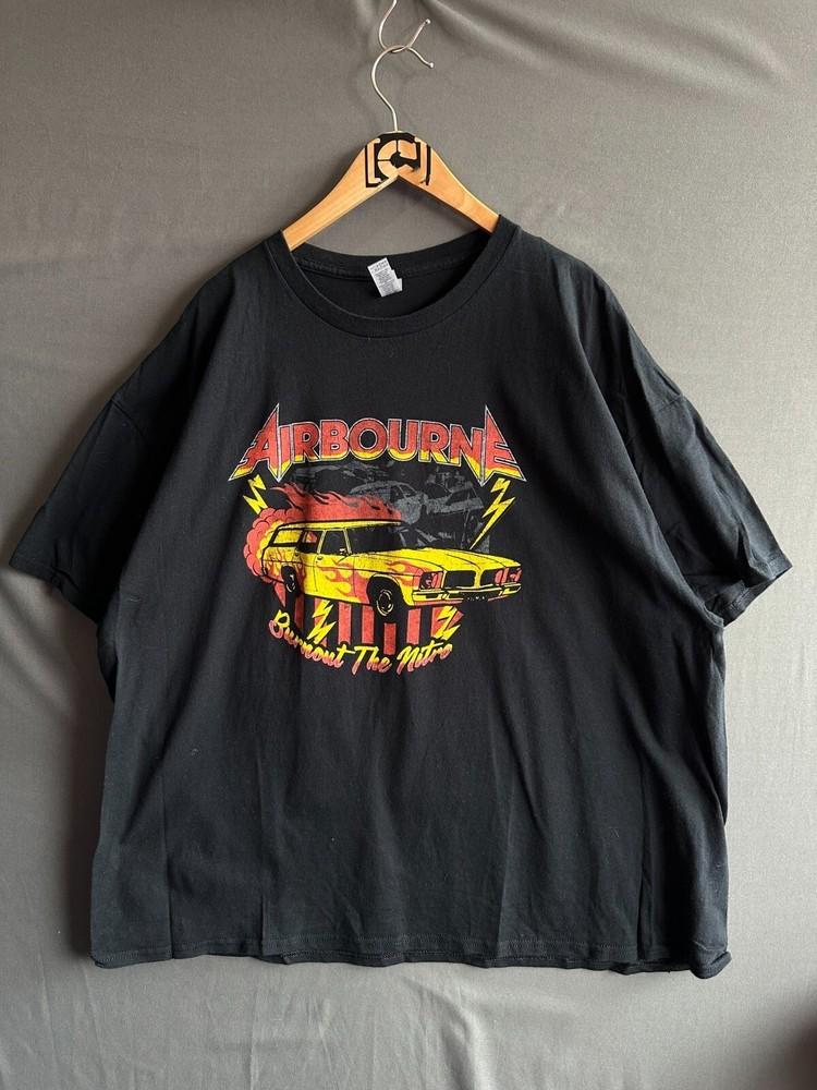 Vintage Style Airbourne Band Burnout The Nitro Shirt Unisex Concert S-5XL AR566 Unisex T-Shirt XL