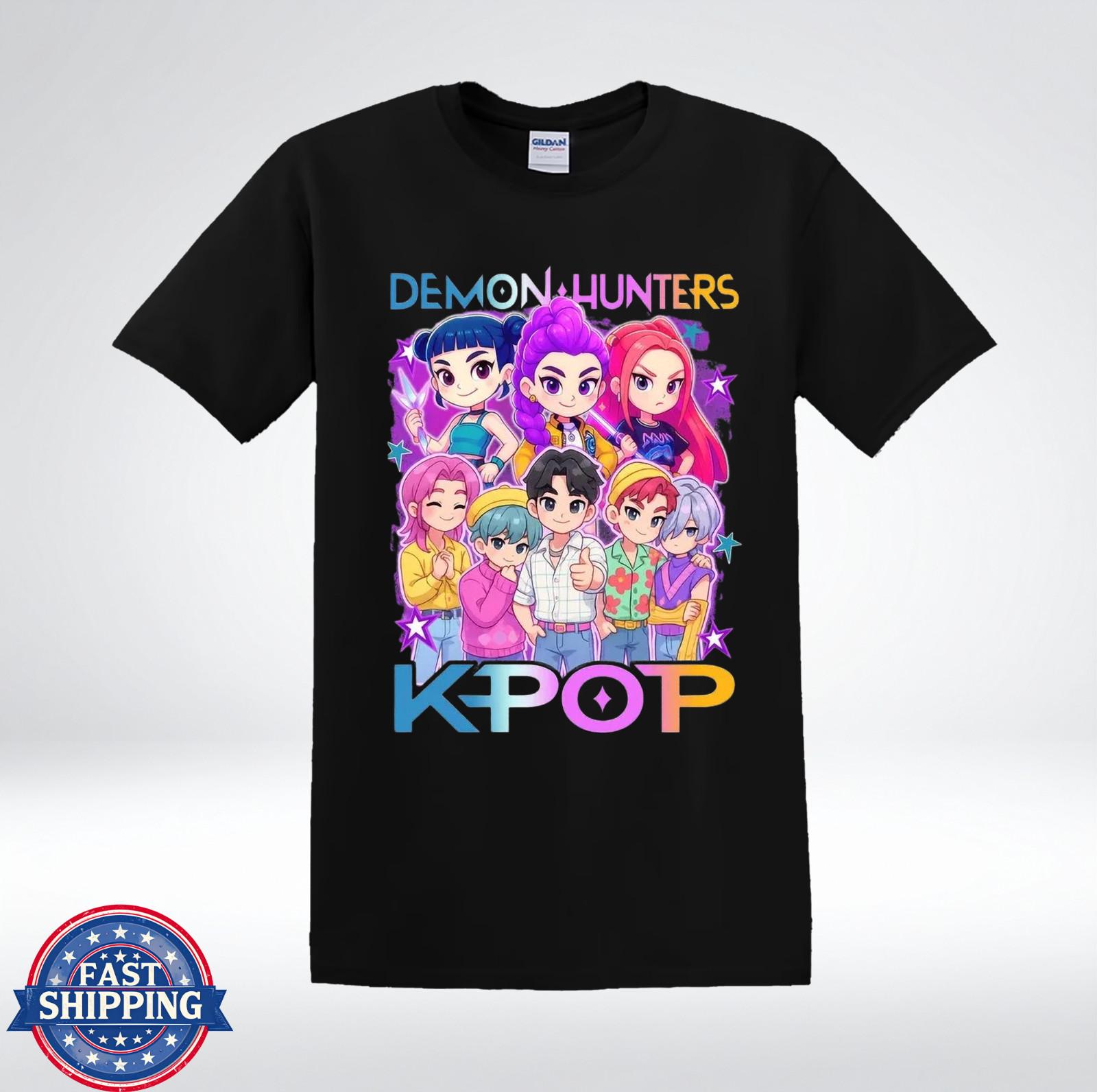 Аниме KPOP Группа Охотники на Демонов Милые Идол Персонажи Графическая Футболка XL