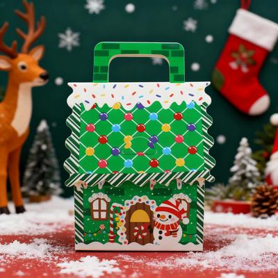 10Pcs Christmas Wonderland Cottage Gift Box Set Large 3D Pop-Up House Shaped Paper Candy Boxes Festive Holiday Party Favor Decor