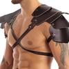 Cloak Leather Harness Black PU Leather Pu Shoulder Armor Medieval Viking Guards  Medieval Cosplay