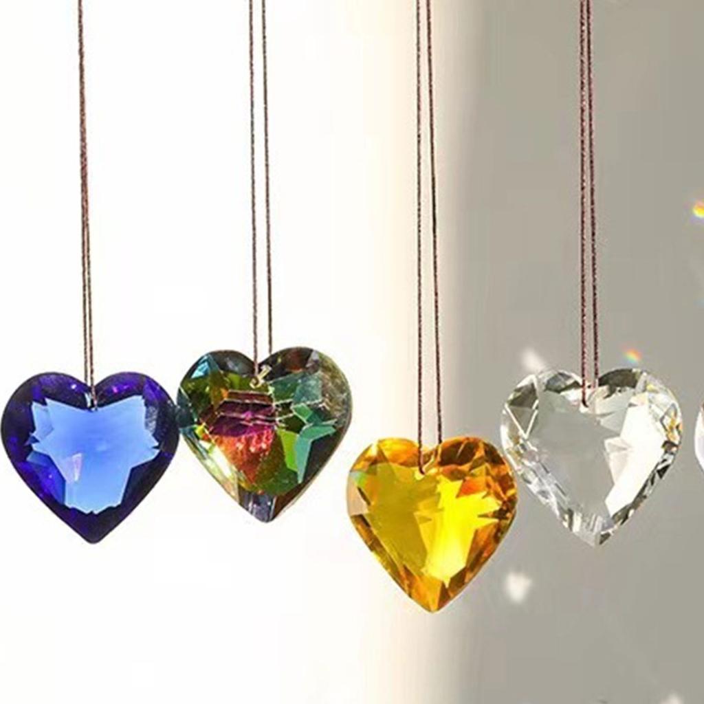 Crystal Heart Prism Ornament Sun Catcher Perfect for Adding Dreamy Rainbow Color To Wedding and Valentines Gifting Use