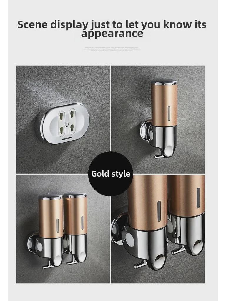 Manual Wall-Mounted Foam Soap & Shower Gel Dispenser for Bathrooms