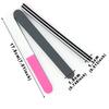 Three-Sided Washable Nail Polishing Strip - Pink, White, Gray - Nail Surface Sanding Sponge & Polisher Tool