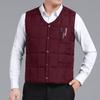 Winter Men's Vest Casual Padded Plush Single-breasted Sleeveless Winter Jacket Fashion V-neck Warm Fishing Vest Clothing