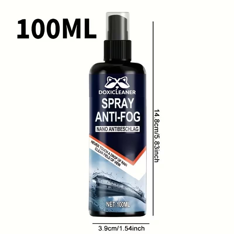 

Long-lasting rainproof and anti-fog spray, suitable for car windshields, car windows, front windows. Clear vision, safe driving 100ml