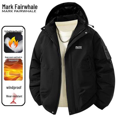 Mark Fairwhale Men's Hooded Thickened Winter Cotton Jacket
