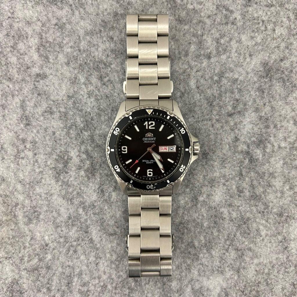 Used Orient Mako II Diver's Watch FAA02001B9 AA02-C0-B Automatic Day-Date Black Dial