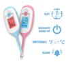 Flexible Tip Silicone Soft Head Lcd Three-Color Backlight Display Waterproof Electronic Clinical Digital Armpit Thermometer