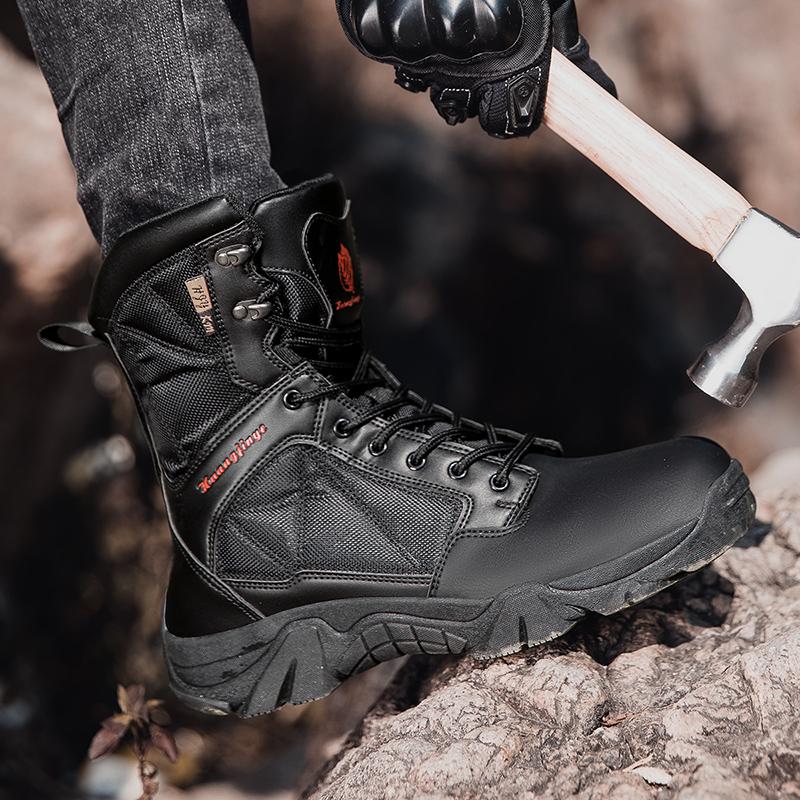Fashion Summer Outdoor Hiking Climbing Shoes Wear-resistant Non-slip Boot Fashion Lace-up High Top Shoe Classic Men's Motorcycle Boots