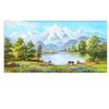 Framed Abstract Landscape Oil Painting for Living Room & Bedroom Decor