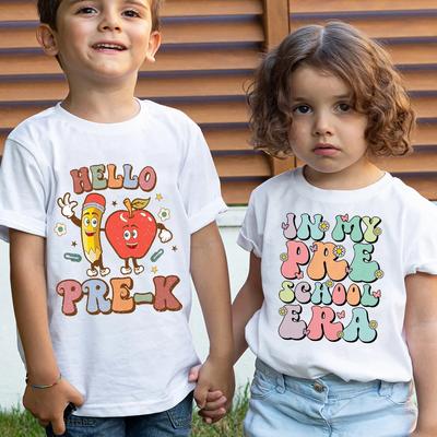 Preschool Back To School Kids Tshirt Cute Back To School Gift Boy Girl Clothes First Day of School Tee Child Short Sleeve Shirt