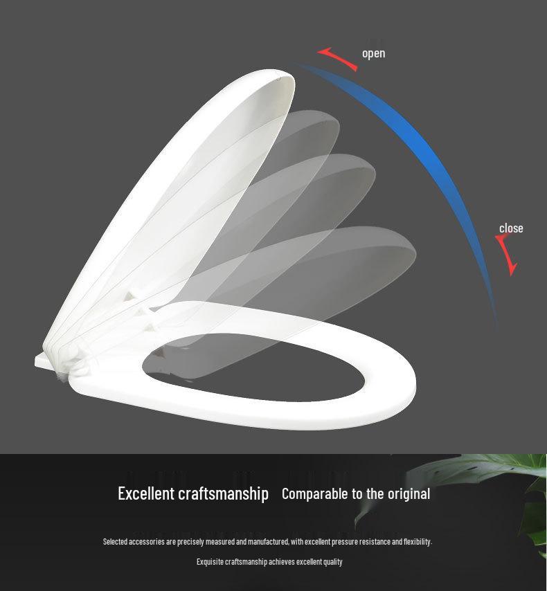 One-Button Quick-Release Soft-Close Thickened U-Shaped Toilet Seat
