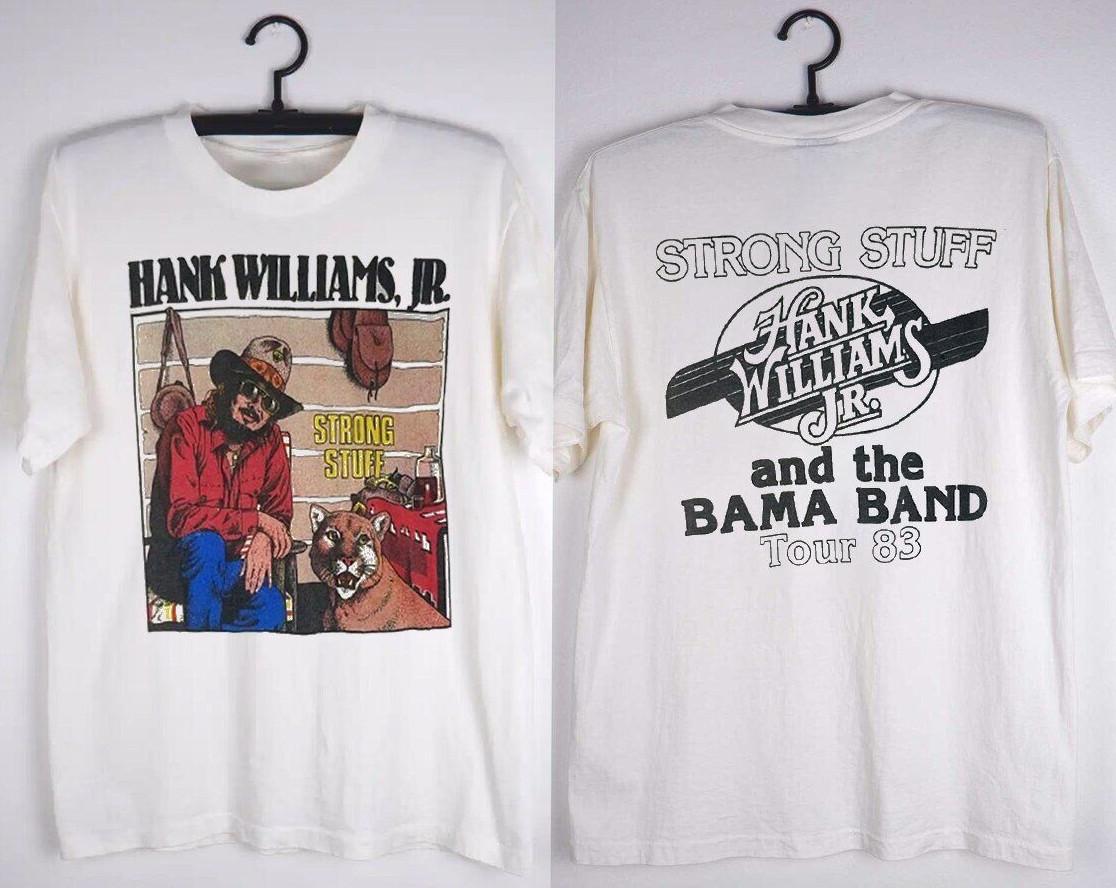 1983 Hank Williams Jr. The Bama Band Strong Stuff Tour T-shirt XL