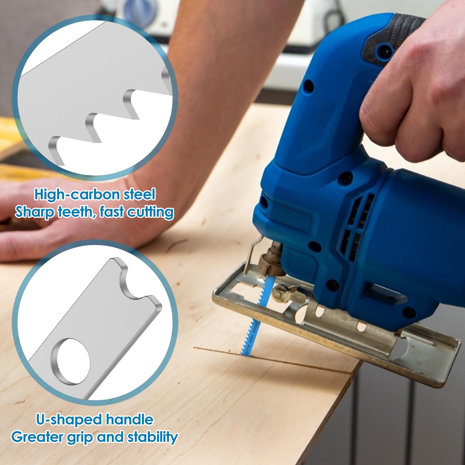 

Набор пилок для лобзика 24/34 шт. Пилки из углеродистой стали, ассорти, для резки дерева, пластика, металла, пилки для быстрой резки, столярный инструмент 24pcs