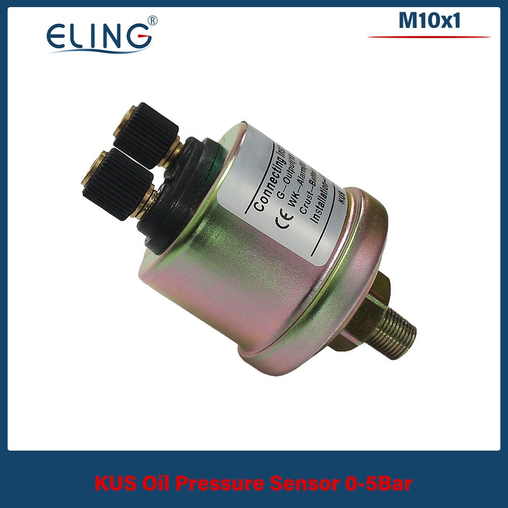 ELING Waterproof Universal 52mm Oil Pressure Gauge 0-5Bar 0-10bar for Car Truck Boat with 8 Colors Backlight 9-32V