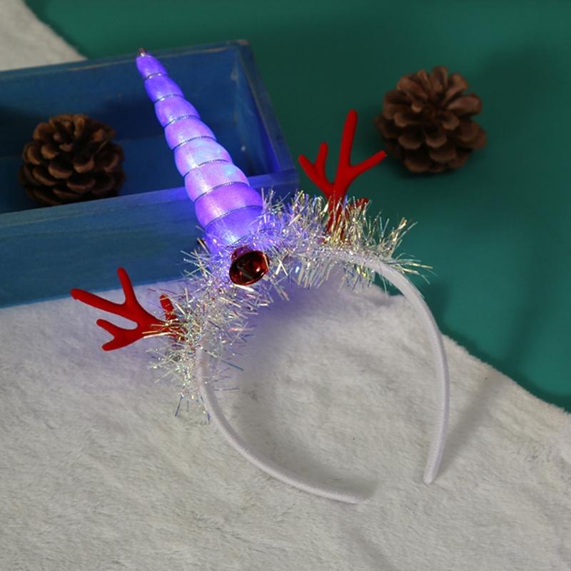 Weihnachts-Haarband Cosplay-Kostüm Kopfschmuck Party Bühnenauftritte Stirnband Feiertags-Kopfschmuck Verkleidung Haaraccessoire