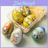 Affascinante Scatola Decorativa di Pasqua Unico Porta Caramelle a Forma di Uovo di Ferro per Decorazioni Festive