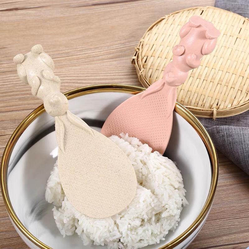 Creative Vertical Rabbit Shape Large Wheat Straw Rice Spoon Non-Stick