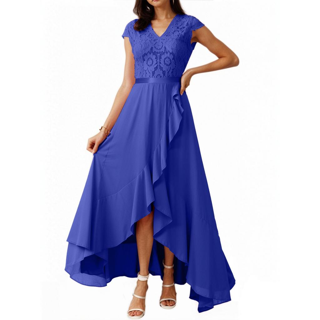 Fashion Ladies Lace Dress Banquet Dress Long Skirt Party Evening Dress Bridesmaid Dress