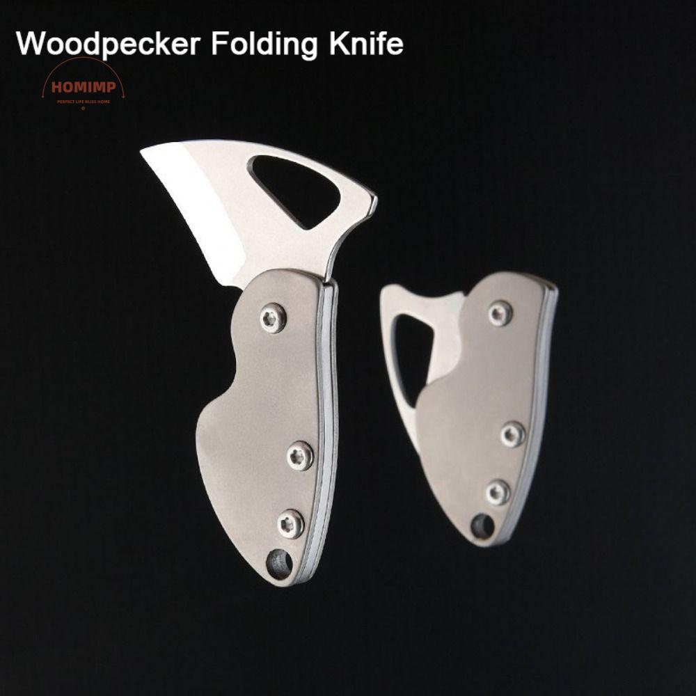 Keychain Pendant Mini Folding Cutter High Hardness Rust-resistant Portable Sharp Cutter Multi-purpose Titanium Alloy