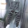 Pánské Cargo Kalhoty Volné Stahovací šňůrka na kotníky Pružný pas Jednobarevné Více kapes Fitness Streetwear Outdoor Cestování Sportovní kalhoty