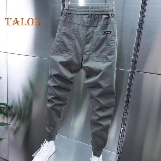 Pánské Cargo Kalhoty Volné Stahovací šňůrka na kotníky Pružný pas Jednobarevné Více kapes Fitness Streetwear Outdoor Cestování Sportovní kalhoty