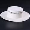 Spring and Summer New Fashion Casual Hollow Hand Woven Wide Brim Japanese Grass Flat Top Hat Outdoor Sunscreen Shading Texture Straw Hat