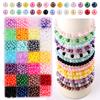 1960 Pieces 6Mm28 Color Abs Dyed Pearl Diy Color Loose Beads Beaded Bracelet Necklace Material Jewelry Accessories